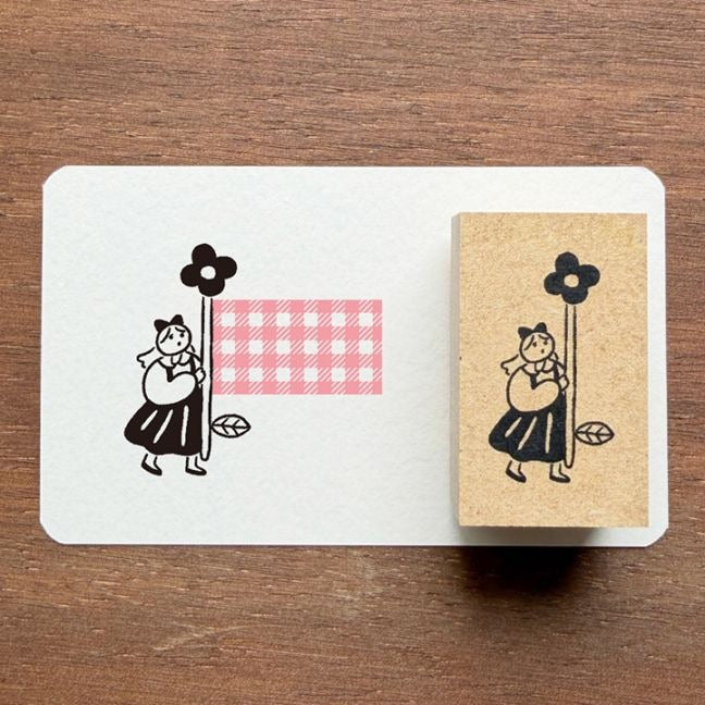 Stamp Marché Labetomo Stamp - Girl Flag