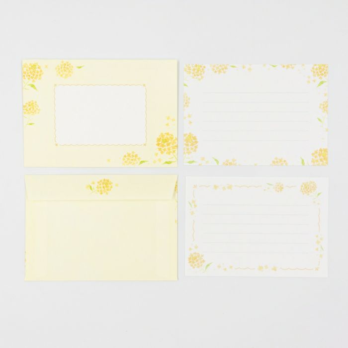 Furukawashiko Mini Horizontal Letter Set - Nanohana Flowers