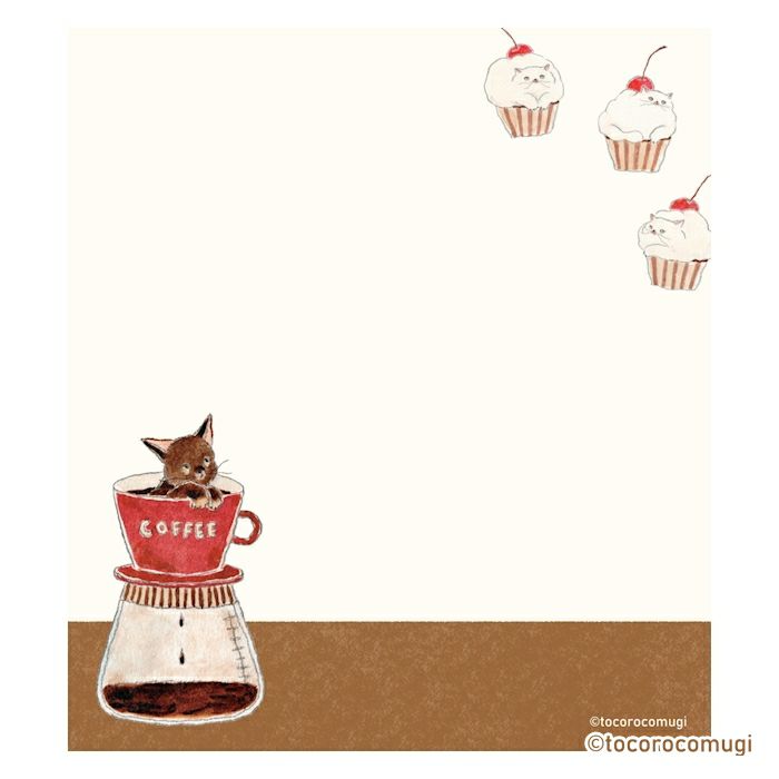Furukawashiko Tocorocomugi Memo Pad - Coffee Shop