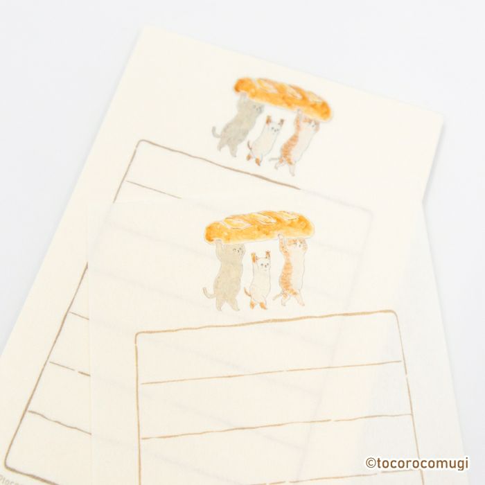 Furukawashiko Tocorocomugi Mini Letter Set - Bread