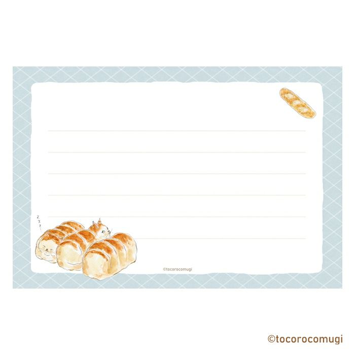 Furukawashiko Tocorocomugi Mini Horizontal Letter Set - Bread