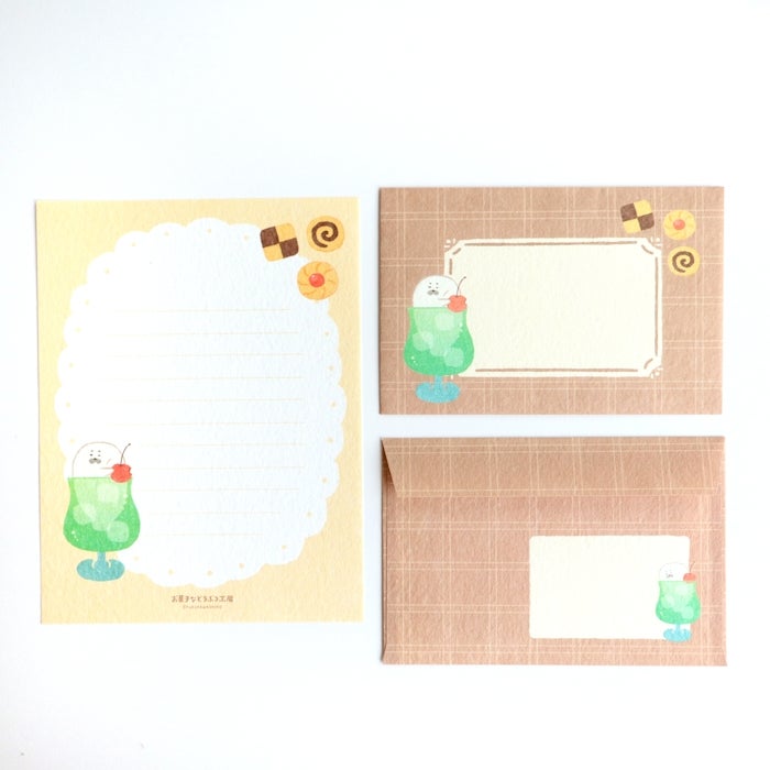 Furukawashiko Letter Set - Sweets Animal Workshop - Cream Seal