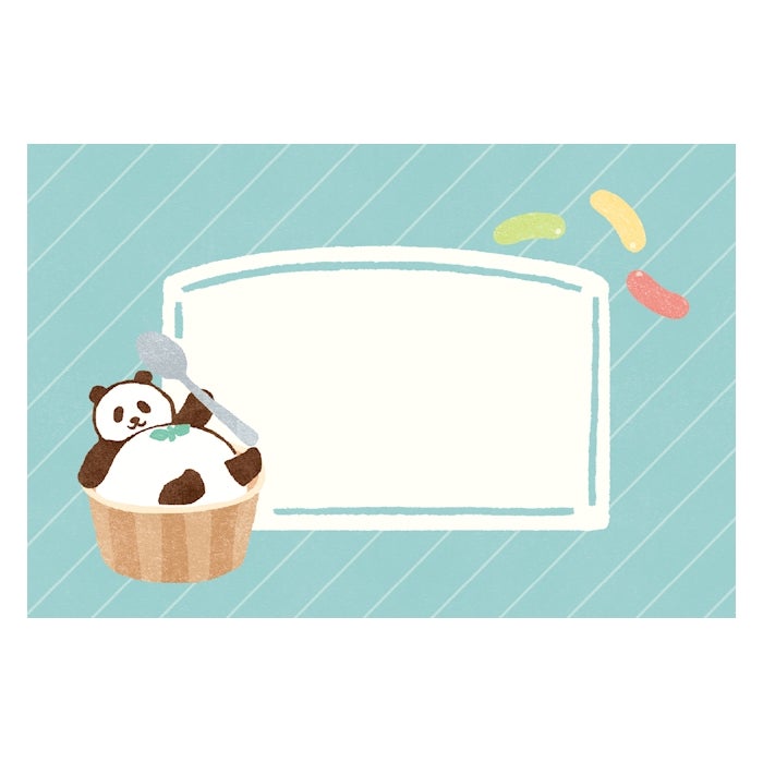 Furukawashiko Letter Set - Sweets Animal Workshop - Relaxing Panda