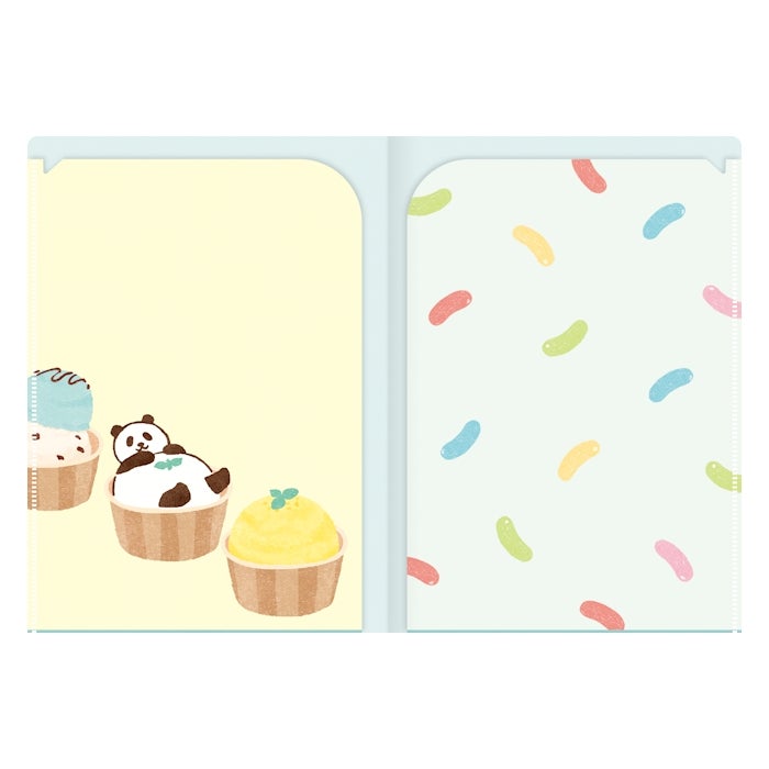 Furukawashiko A5 Clear File - Relaxing Panda