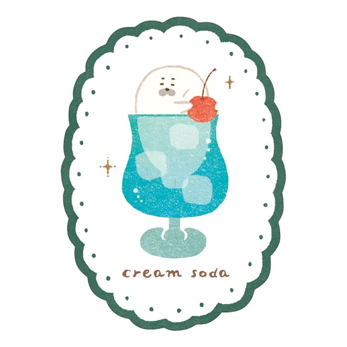 Furukawashiko Sweets Animal Workshop Sticker Set - Cream Seal