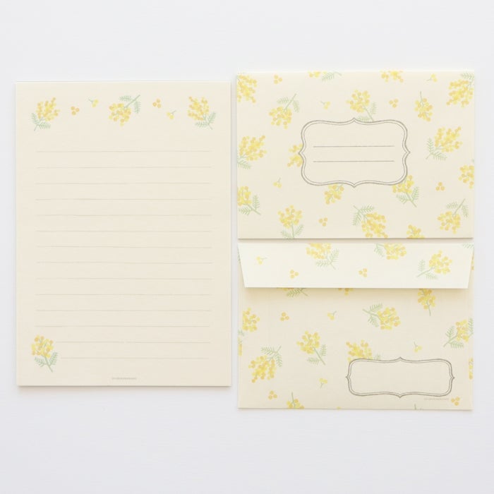 Furukawashiko Stamp Letter Set - Warm and Fuzzy Mimosa