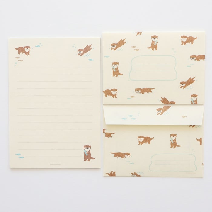 Furukawashiko Stamp Letter Set - Smooth-Swimming Otter