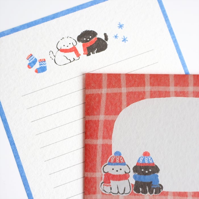 Furukawashiko Today's Letter Set - Snow and Dog