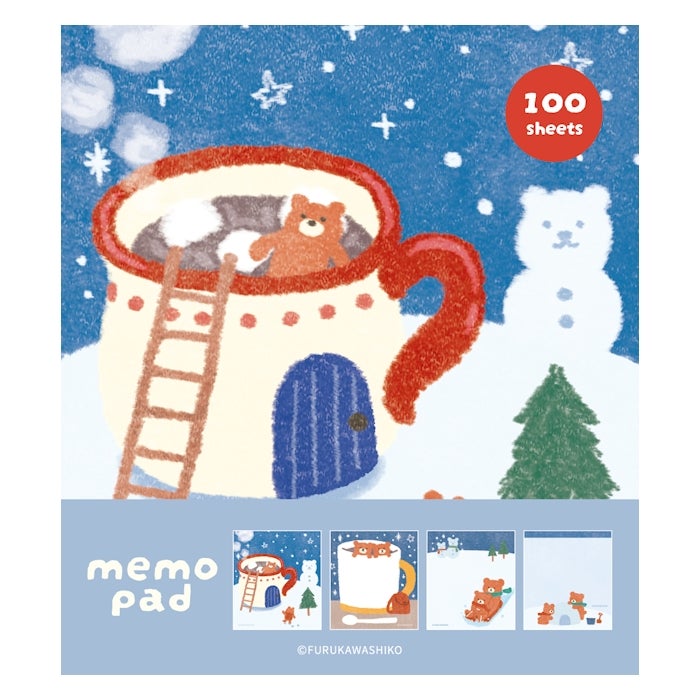 Furukawashiko Memo Pad - Snow and Bear