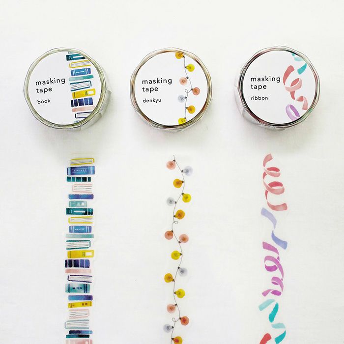 Mind Wave Die-Cut Decoration Masking Tape - Blue Books