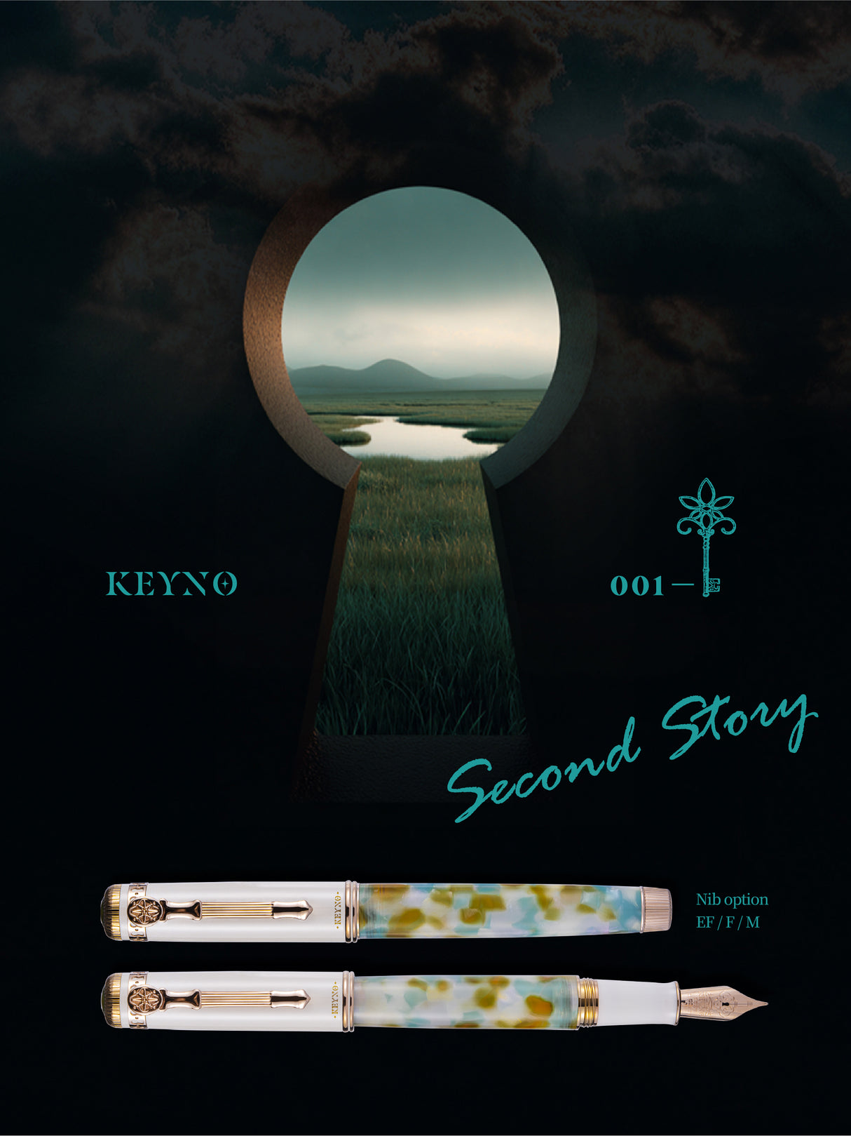 Dominant Industry Keyno Fountain Pen - No.001 Serenity