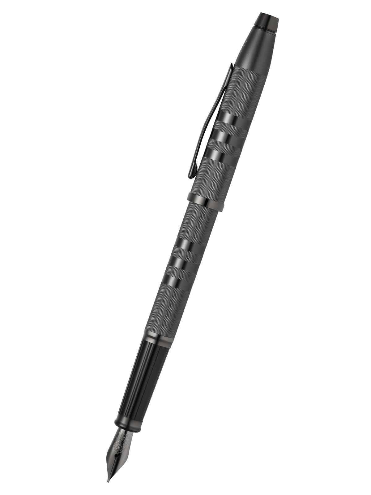 Century II Midnight Black Fountain Pen - side view