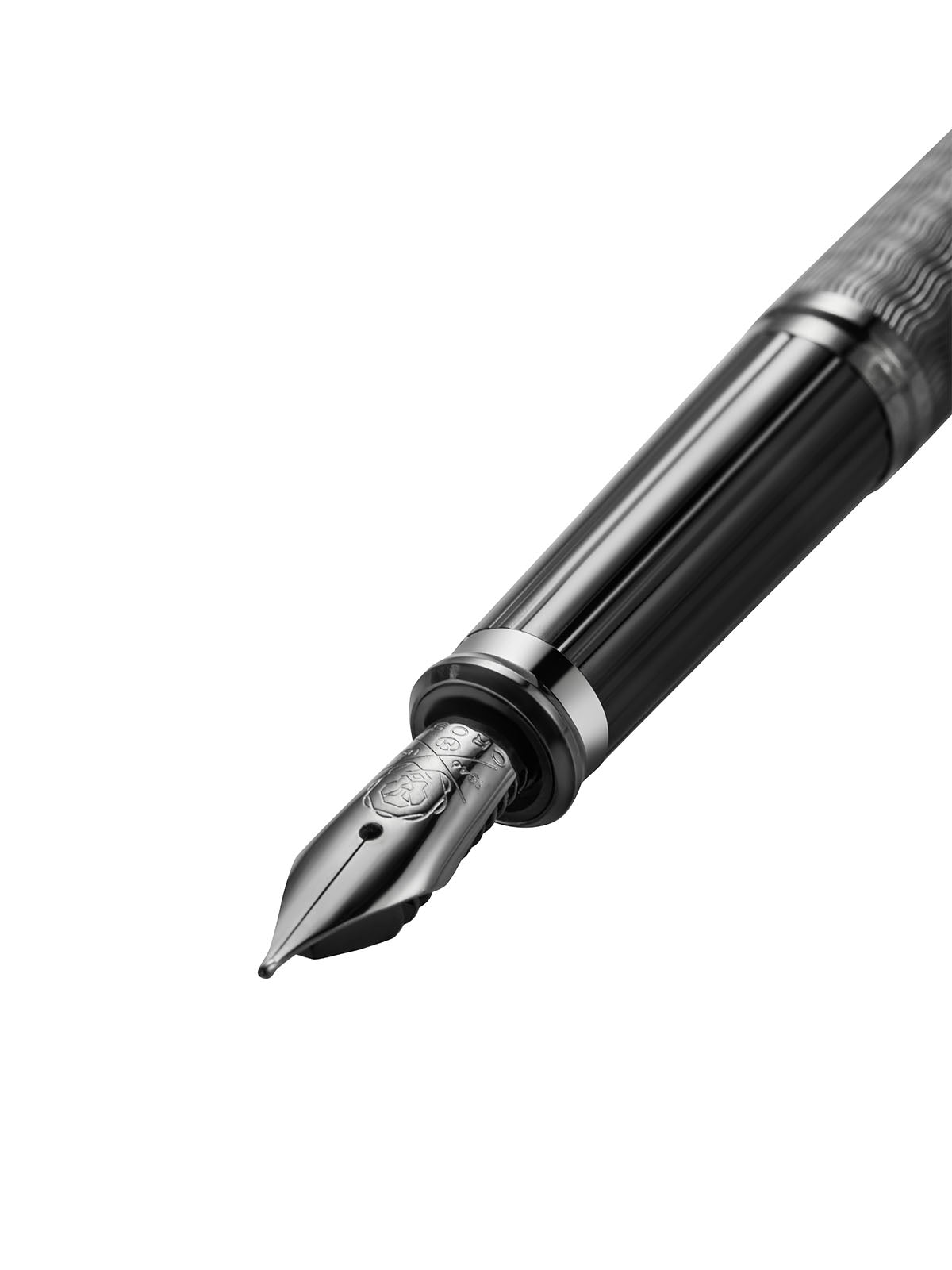 Century II Midnight Black Fountain Pen - nib view
