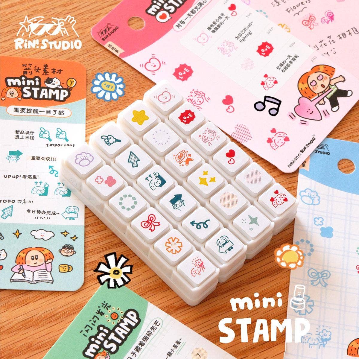 RiN! Studio Mini 6-in-1 Stamp - Arrow