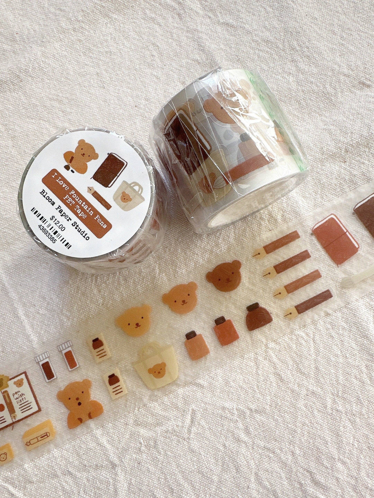 Bloom Paper Studio I Love Fountain Pens Kiss Cut PET Tape