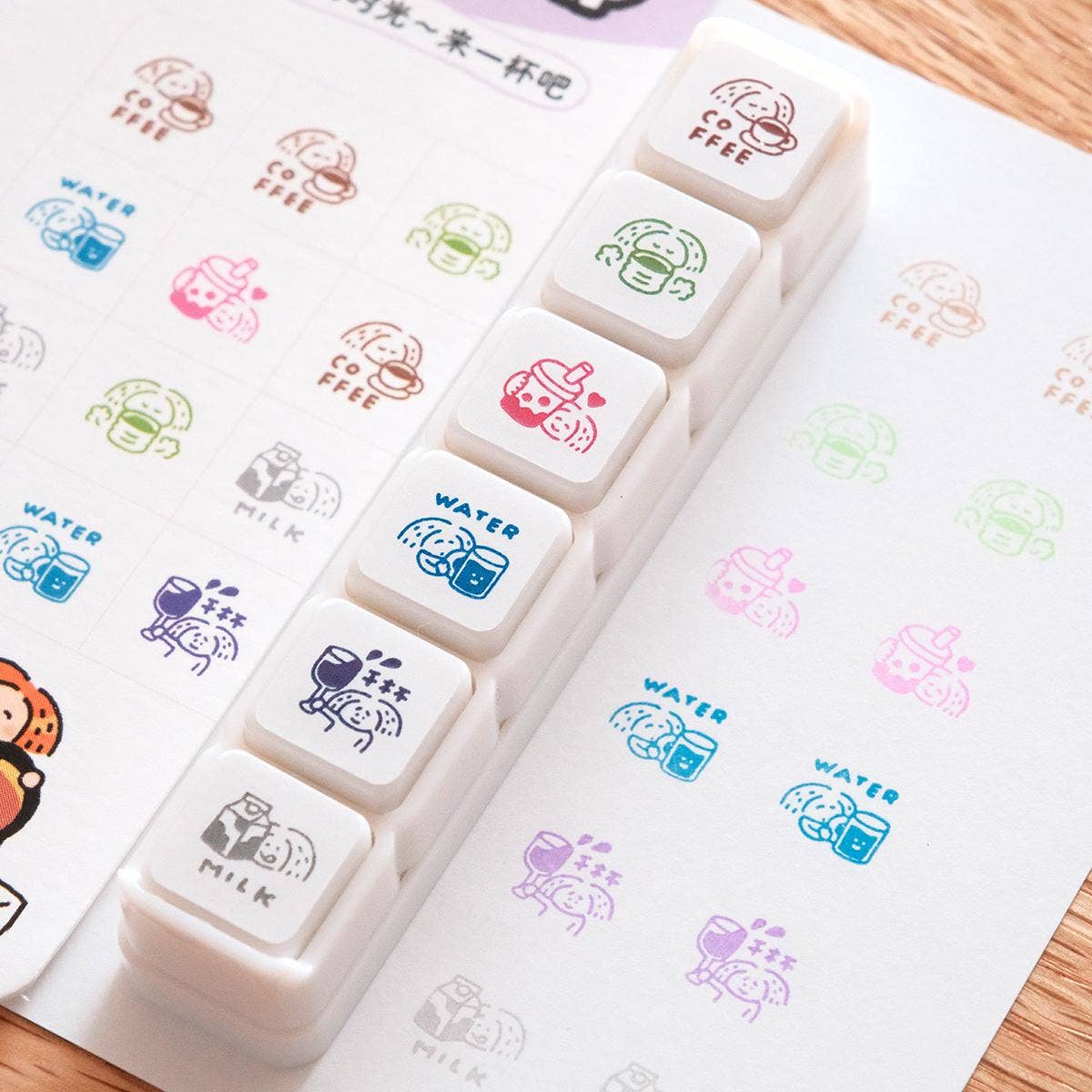 RiN! Studio Mini 6-in-1 Stamp - Drinks