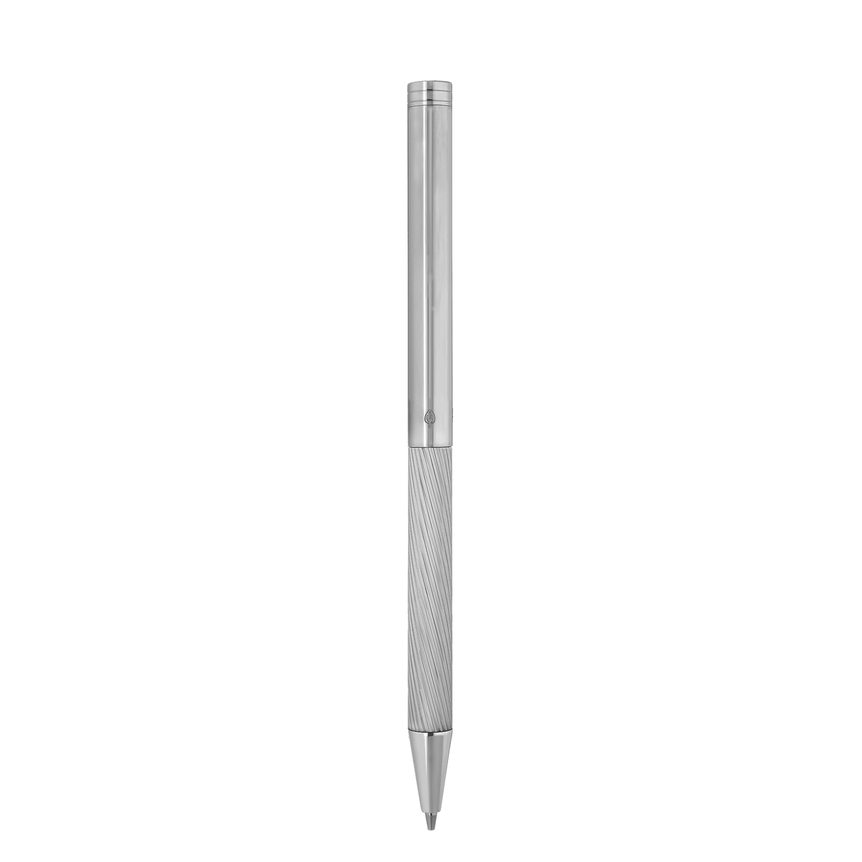 S.T. Dupont Classique Ballpoint Pen - Diagonal Silver Guilloche