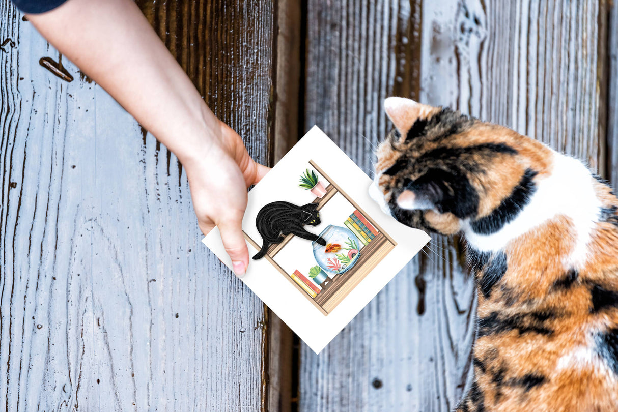 Quilled Cat Greeting Card | Handmade Cute Animal Card