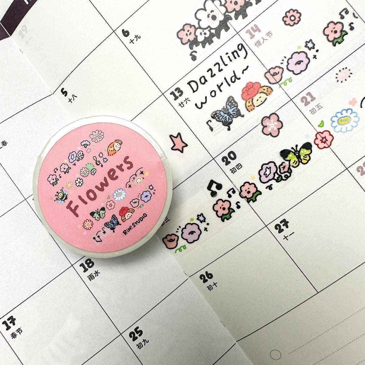RiN! Studio Flower Mini Washi Tape