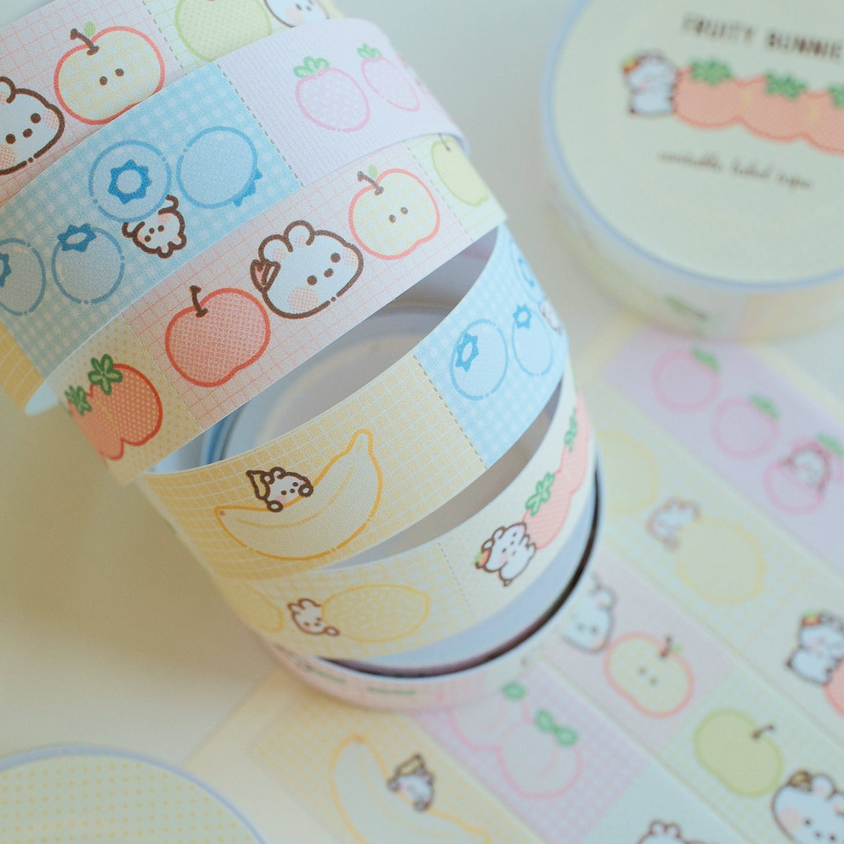 2jingis2jing Fruity Bunnie Writable Tape Roll
