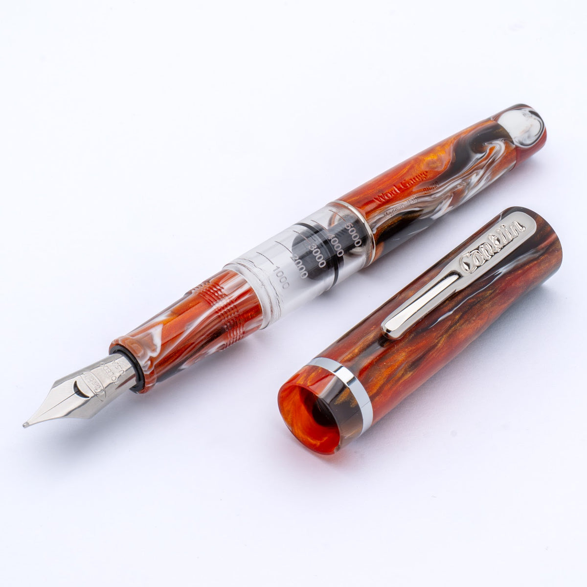 Conklin Word Gauge Fountain Pen - Flames of the Abyss