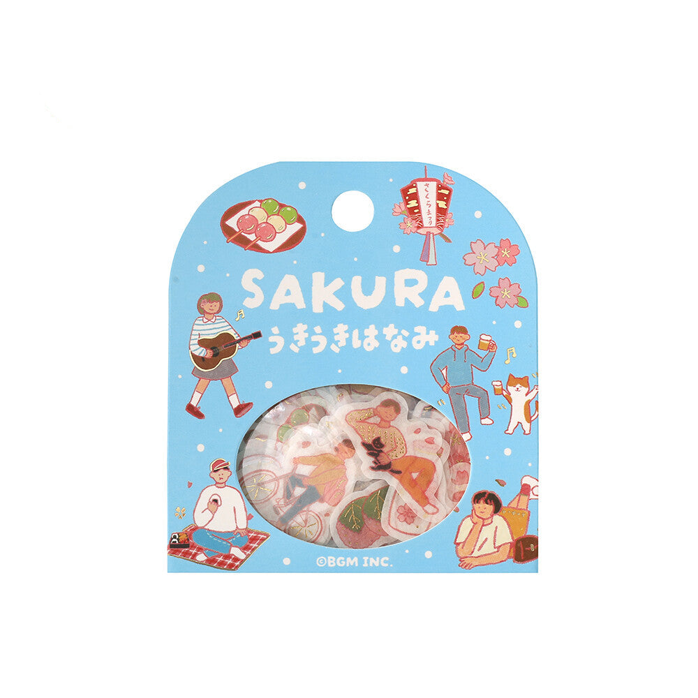 BGM Flake Stickers - Cherry-Blossom Viewing (Limited Edition)