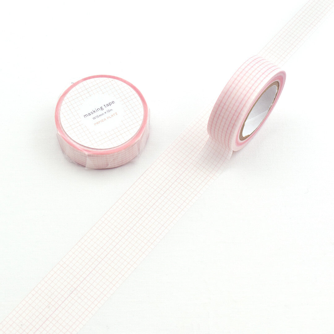 Papier Platz Grid Washi Tape - Pink