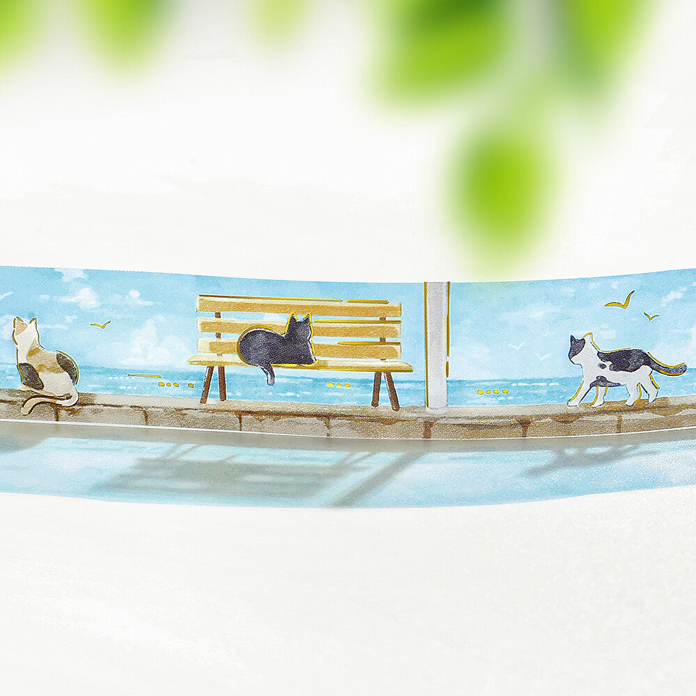BGM Washi Tape - Summer Limited -Seaside and Cat (Limited Edition)