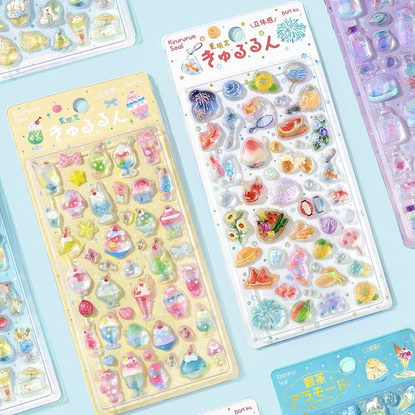 BGM Kyururun Sticker Sheet - Summer Limited - Summer Sweets