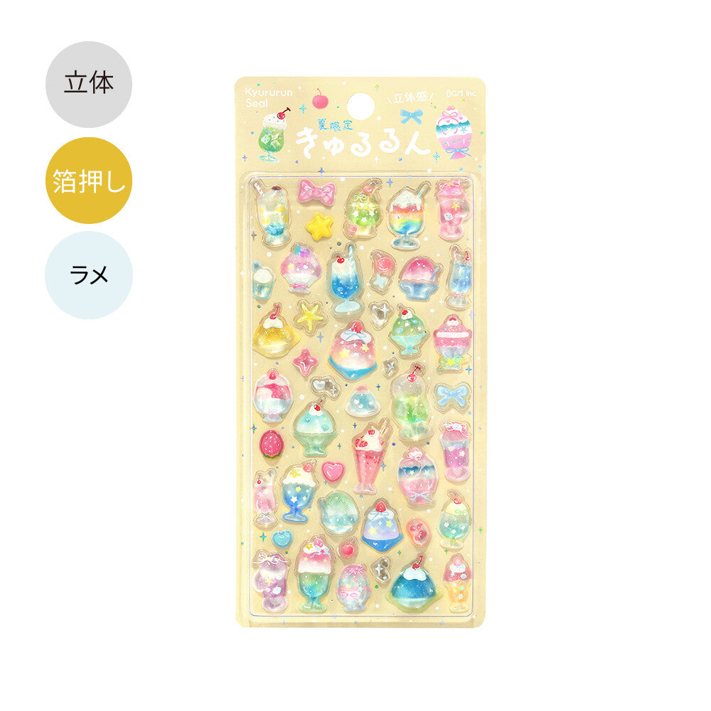 BGM Kyururun Sticker Sheet - Summer Limited - Summer Sweets