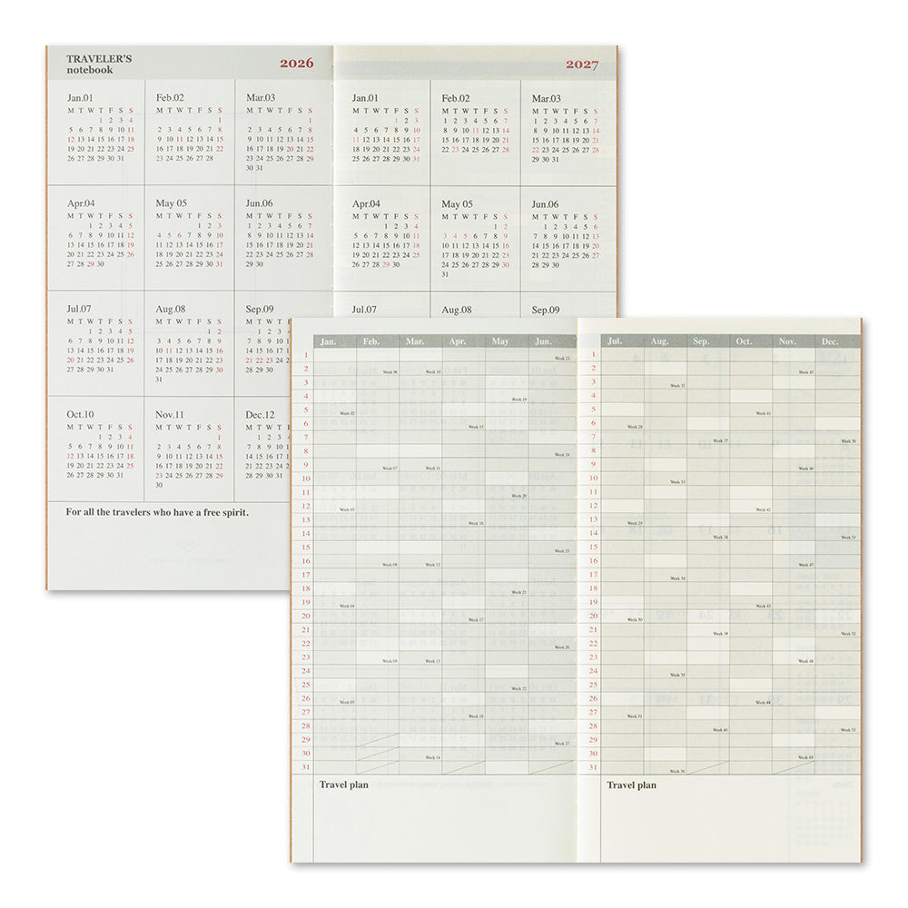 Traveler's Monthly Diary - Regular Size