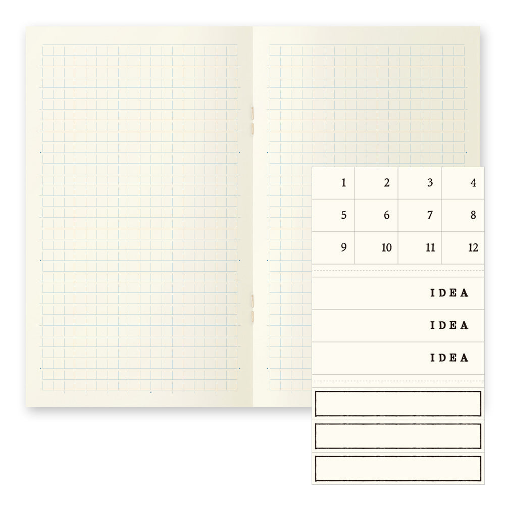 Midori MD Notebook Light - B6 Slim - Grid (3 PCS)