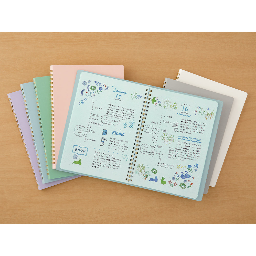 Midori Ring Notebook - A5 - Color Dot Grid
