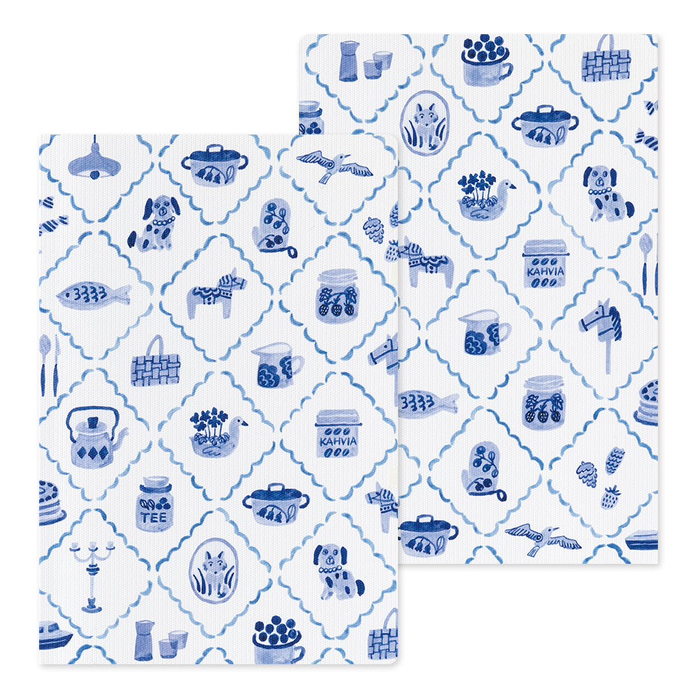 Midori Yuru Log Notebook B6 - Blue Nordic