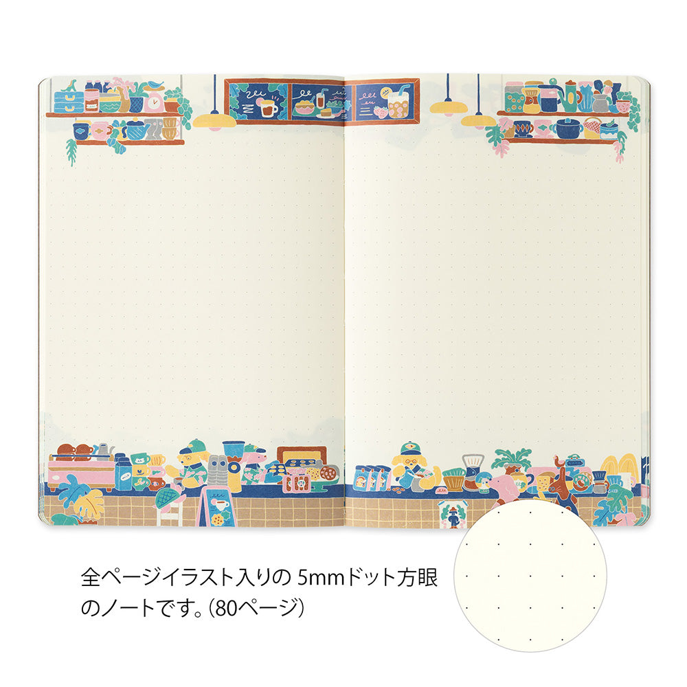 Midori Yuru Log Notebook B6 - Coffee Shop