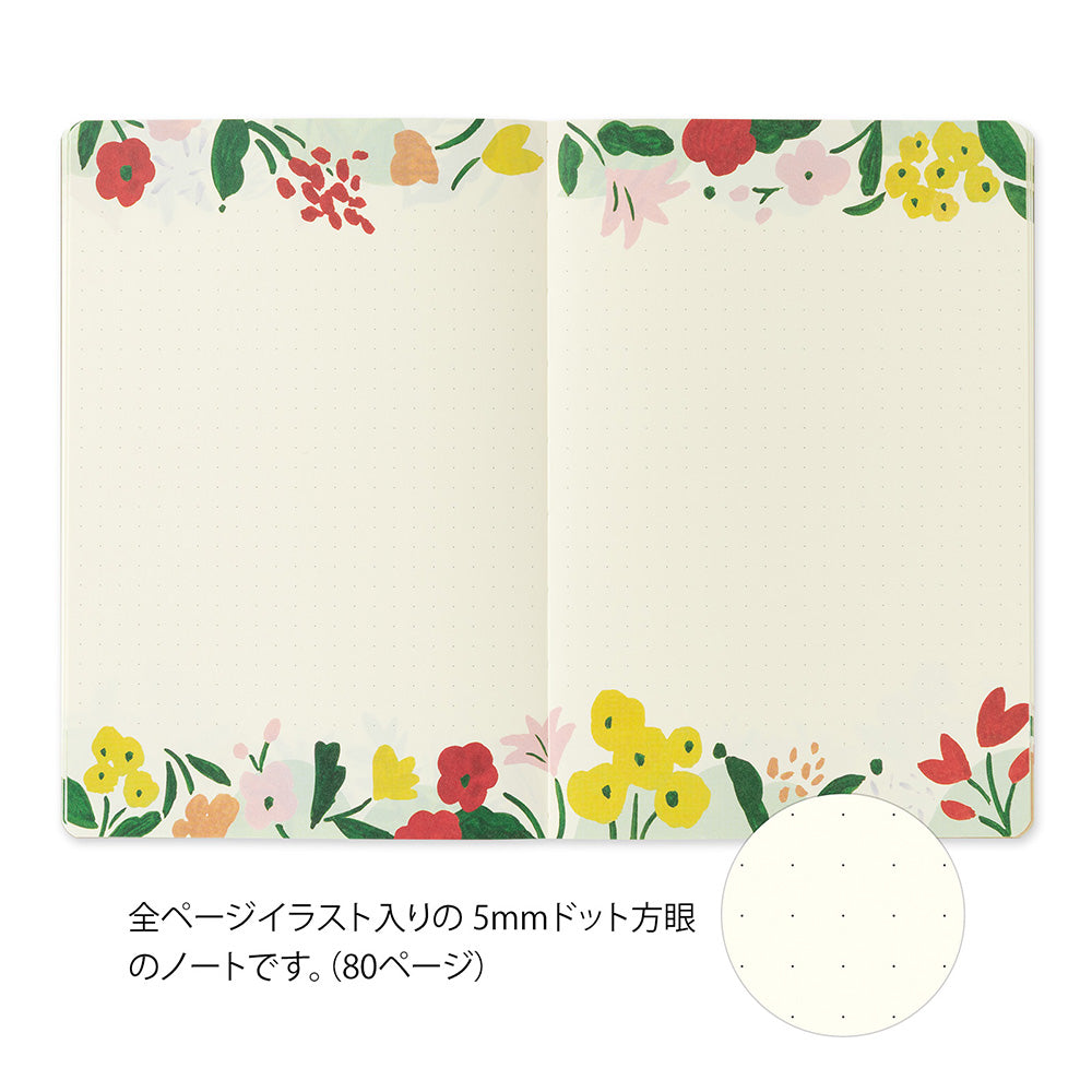 Midori Yuru Log Notebook B6 - Motif Textile A