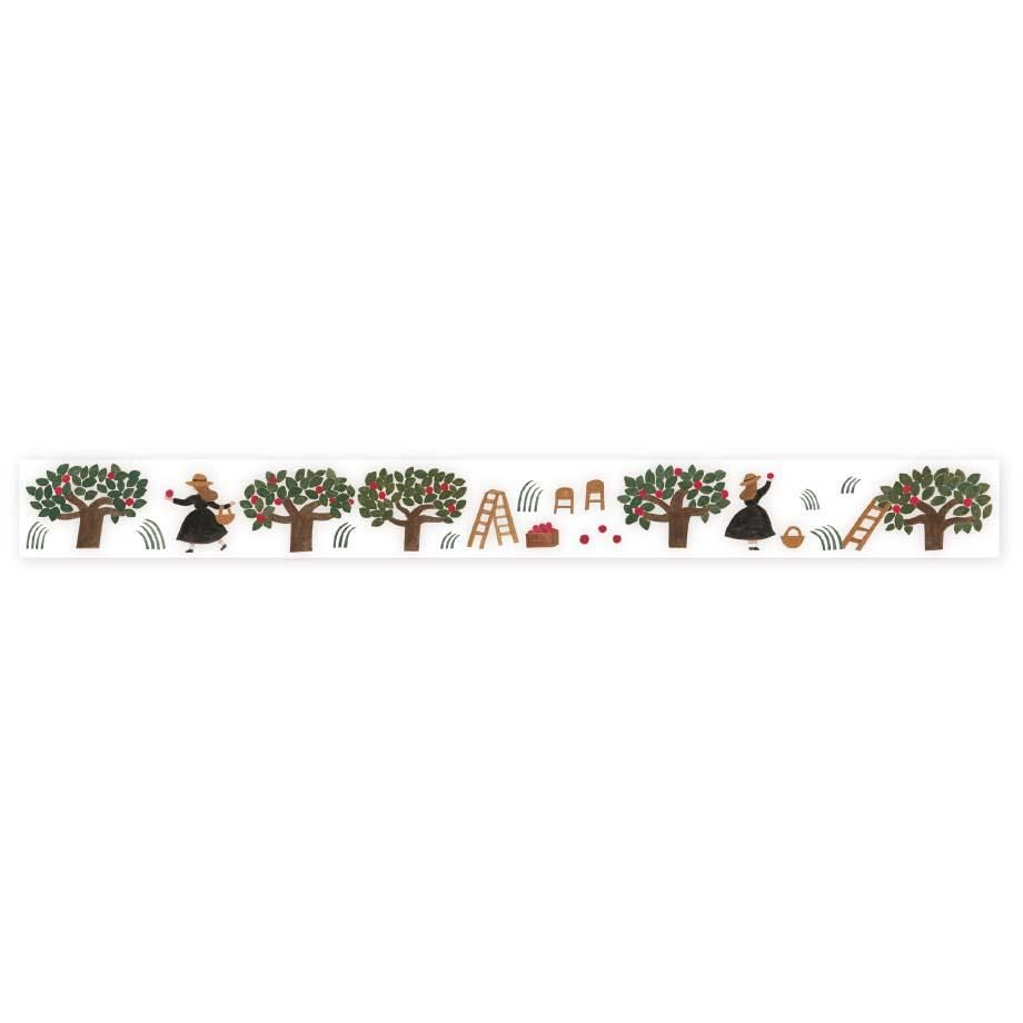 Hyogensha Cozyca Clear Washi Tape - Apple Field