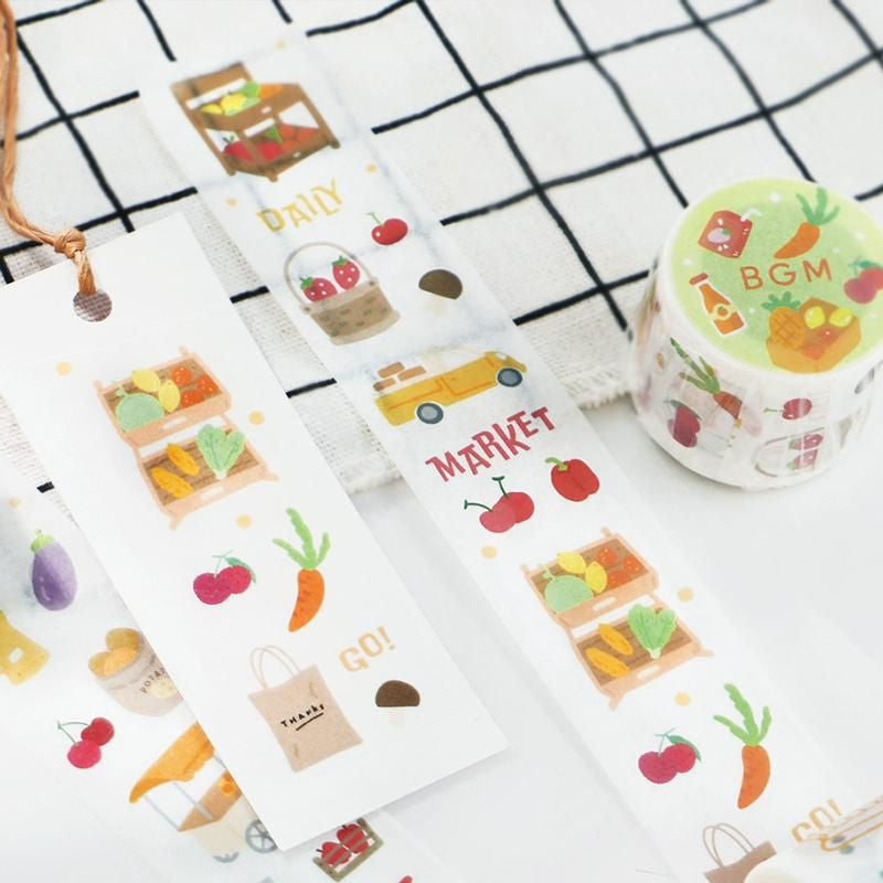 BGM Washi Tape - Open Today - Market (Special Edition)
