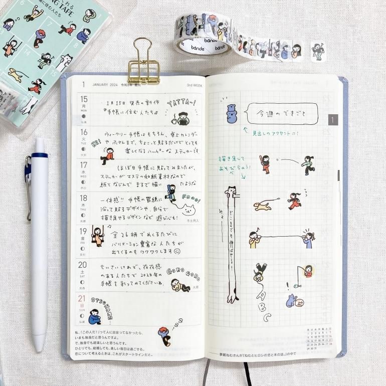 Bande Washi Tape Sticker Rolls - People Who Live in Notebooks
