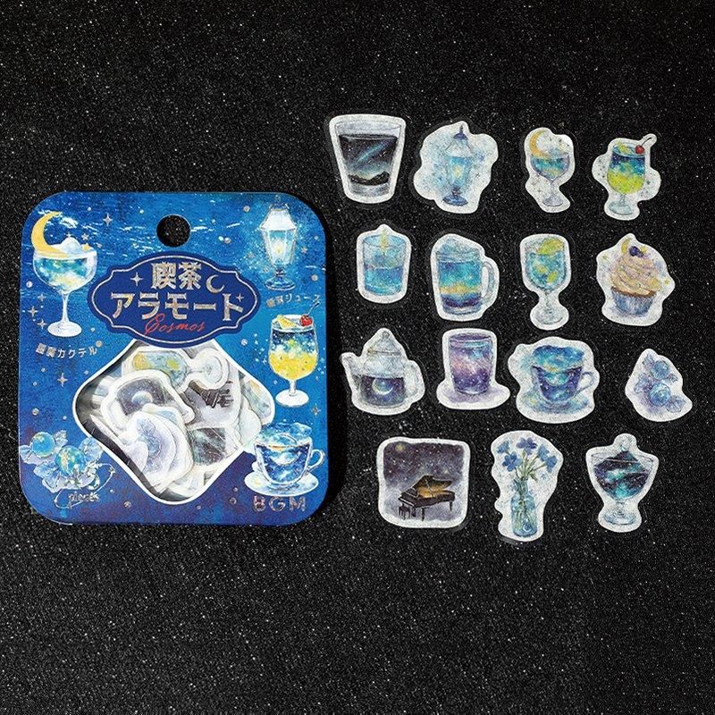 BGM Planner Sticker Flakes - Coffee a la mode - Stardust in the Deep Sea