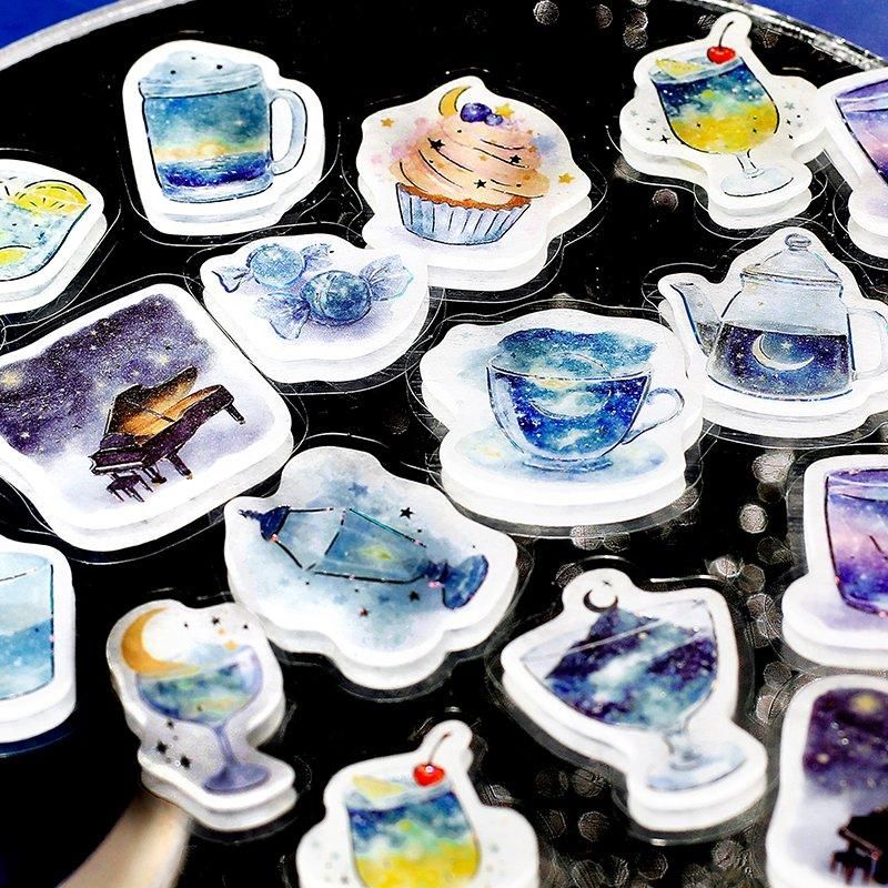 BGM Planner Sticker Flakes - Coffee a la mode - Stardust in the Deep Sea
