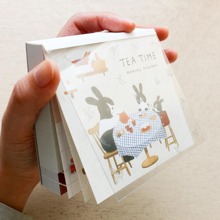 Hyogensha Cozyca Mariko Fukuoka Memo Pad - Tea Time