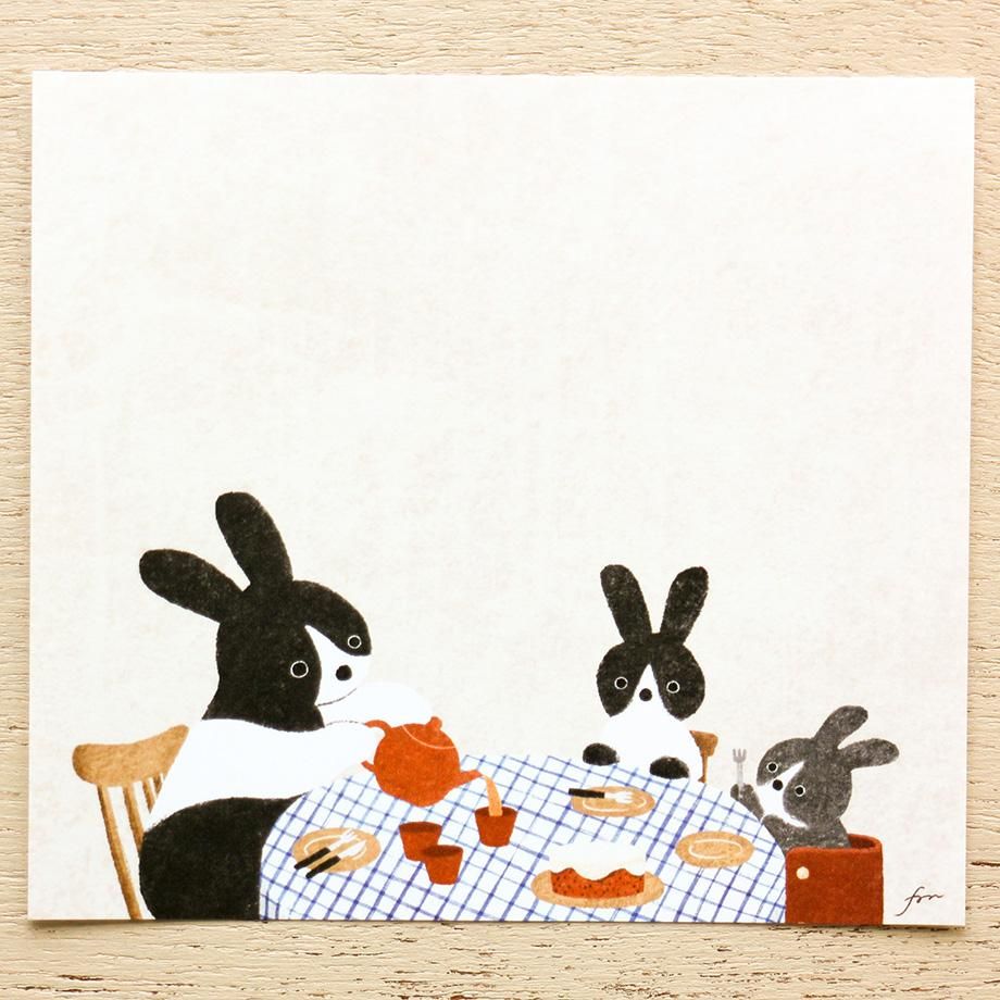 Hyogensha Cozyca Mariko Fukuoka Memo Pad - Tea Time