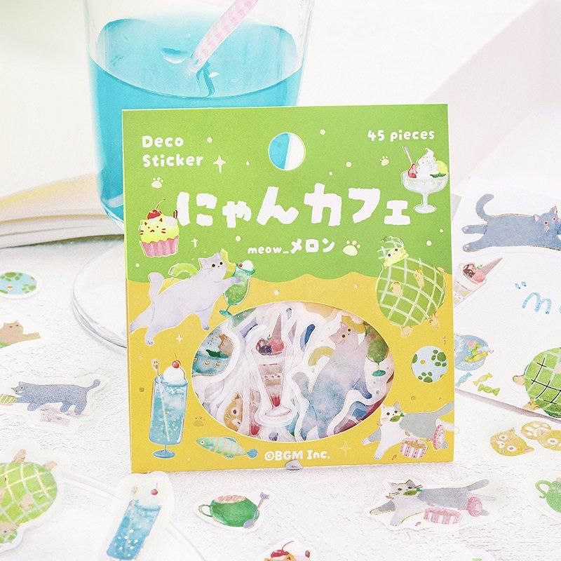 BGM Planner Sticker Flakes - Nyan Cafe - Melon