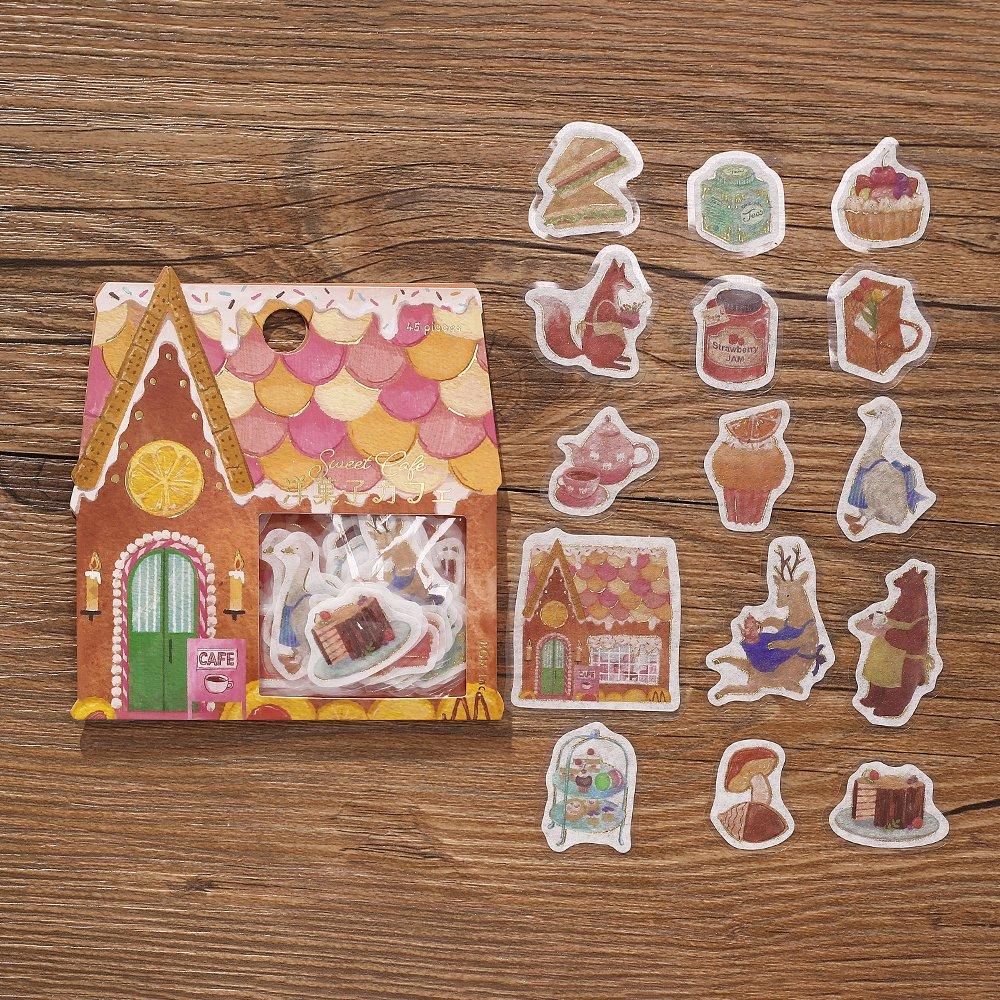 BGM Flake Stickers - Fantasy Shopping Street - Confectionery Café