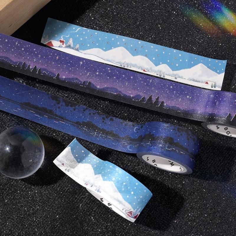 BGM Washi Tape - Dreamy Scenery - Snow Country