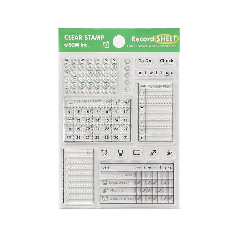 BGM Clear Stamp - Record Sheet