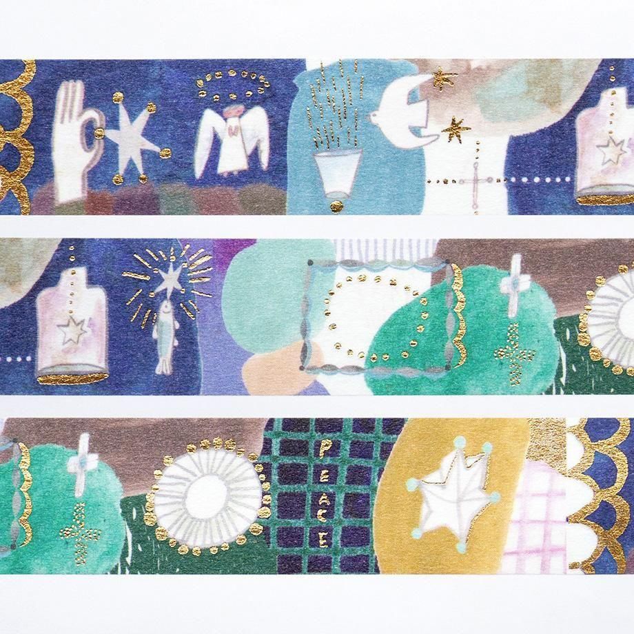Hyogensha Cozyca Chihiro Sonoda Foil-Stamped Washi Tape - Inori to Hikari