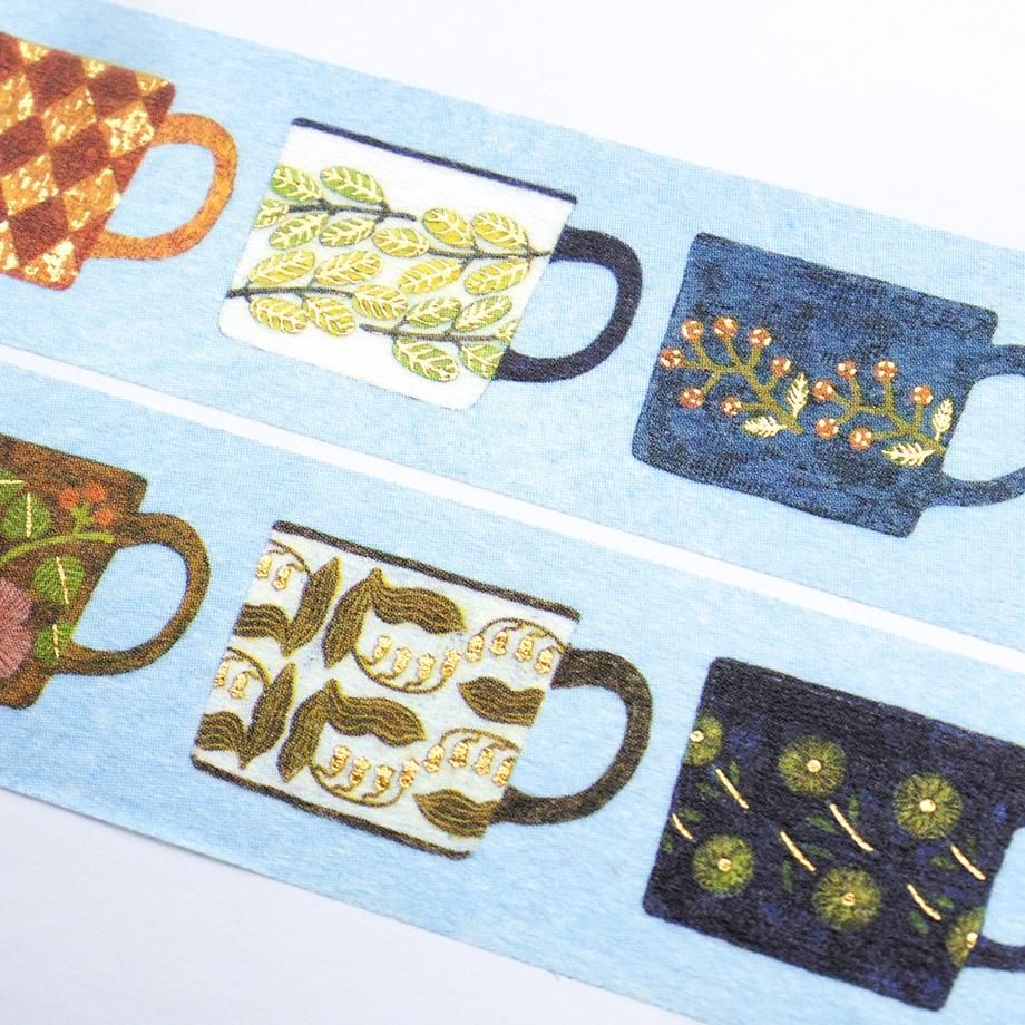 Hyogensha Cozyca Midori Asano Foil-Stamped Washi Tape - My Favorite Mugs