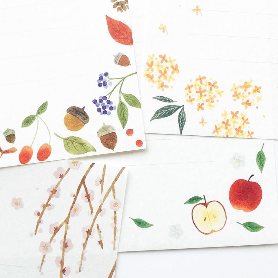 Hyogensha Cozyca Seasonal News Letter Set - Nuts
